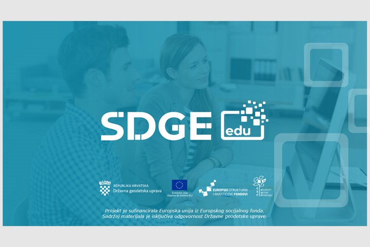 Slika Sučelje aplikacije SDGE s elementima EU vidljivosti